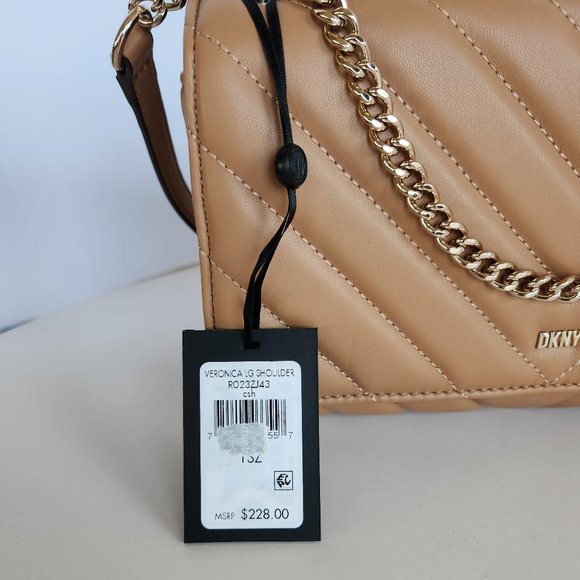 Dkny Bags Dkny Cashew Quilted Veronica Convertible Shoulder Bag
